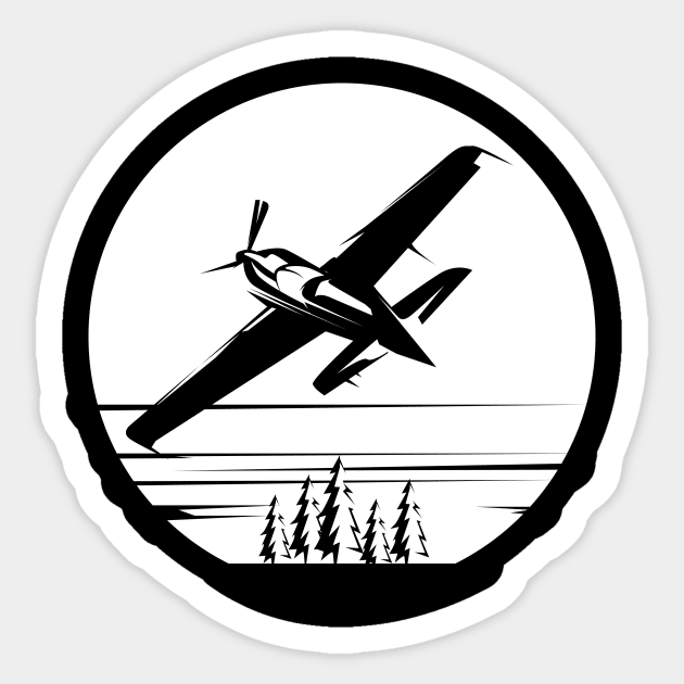 Aircraft Aviator Sticker by MARGARIYAH